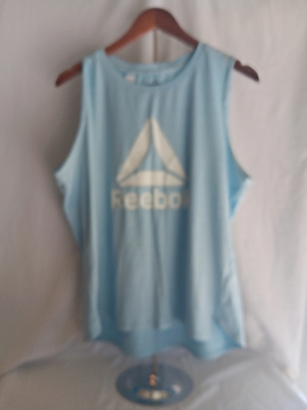 Reebok Pale Blue Logo Muscle Tank
